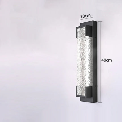 Applique murale LED cascade en acier taille 48 cm