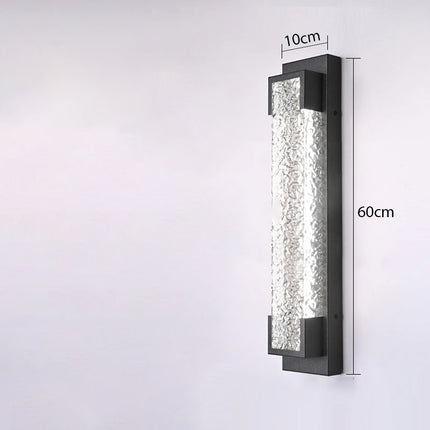Applique murale LED cascade en acier taille 60 cm
