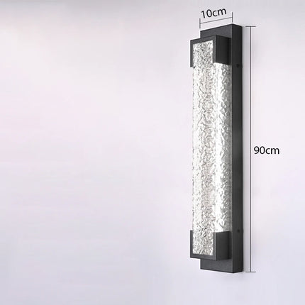 Applique murale LED cascade en acier taille 90 cm