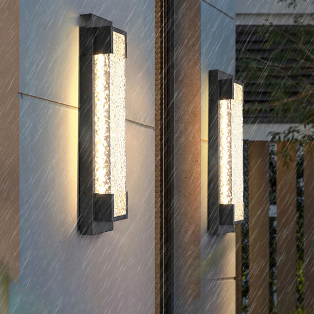 Applique murale LED cascade acier étanche IP65