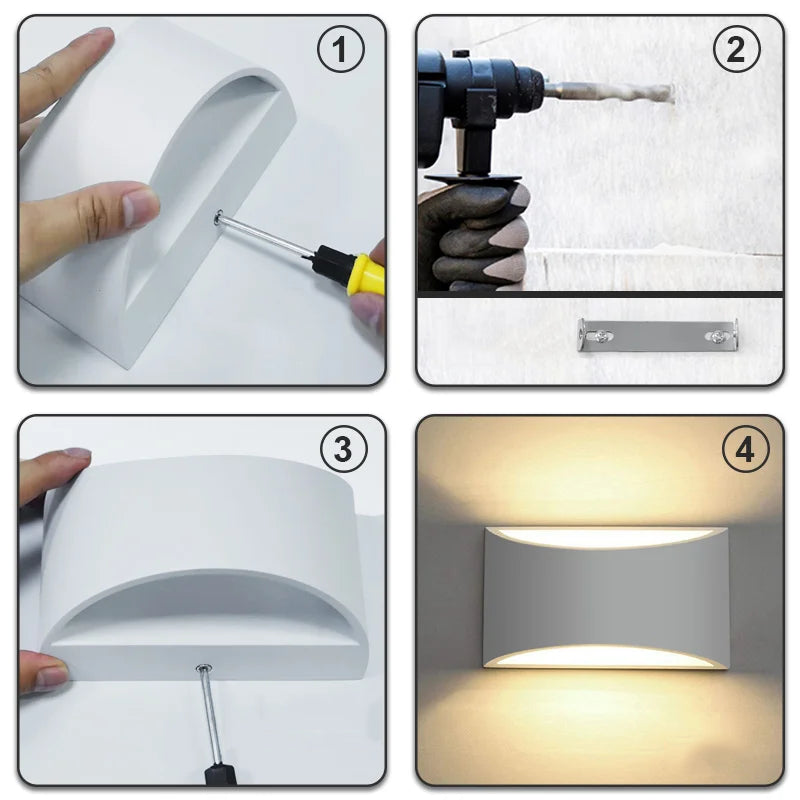 Dimensions LED Wandleuchte Doppelbeleuchtung