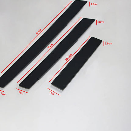 Dimensions des trois tailles de l'applique murale extérieure rectangle