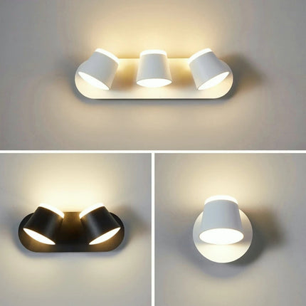 Applique murale pivotante en une, deux ou trois lampes