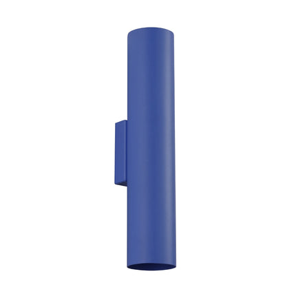 Applique Murale Long Cylindre bleu outremer, packshot sur fond blanc