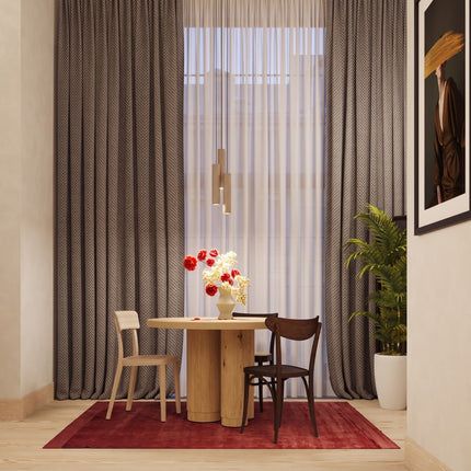 Applique Murale Long Cylindre taupe dans un couloir clair