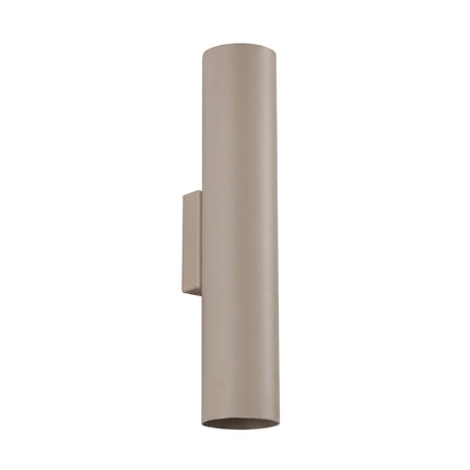 Applique Murale Long Cylindre taupe, packshot sur fond blanc