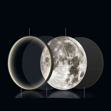 Schéma de conception de l'applique lune LED, disque acrylique et diffuseur
