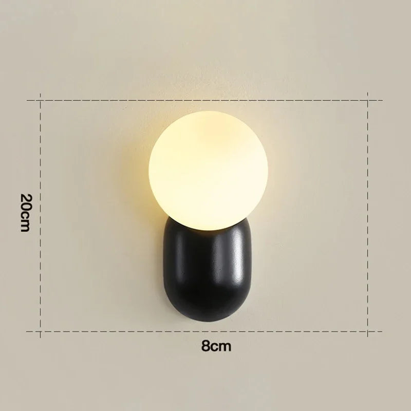 Dimensions Lámpara de pared LED minimalista Macaron