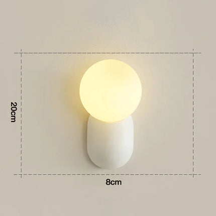 Applique murale macaron diffusant une lumière LED homogène