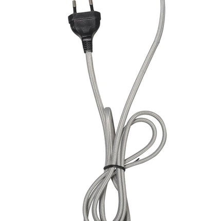 Câble textile gris avec fiche électrique de l'applique murale Marseille terracotta