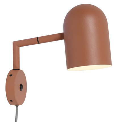 Applique murale Marseille en fer terracotta, abat-jour orientable, style japandi