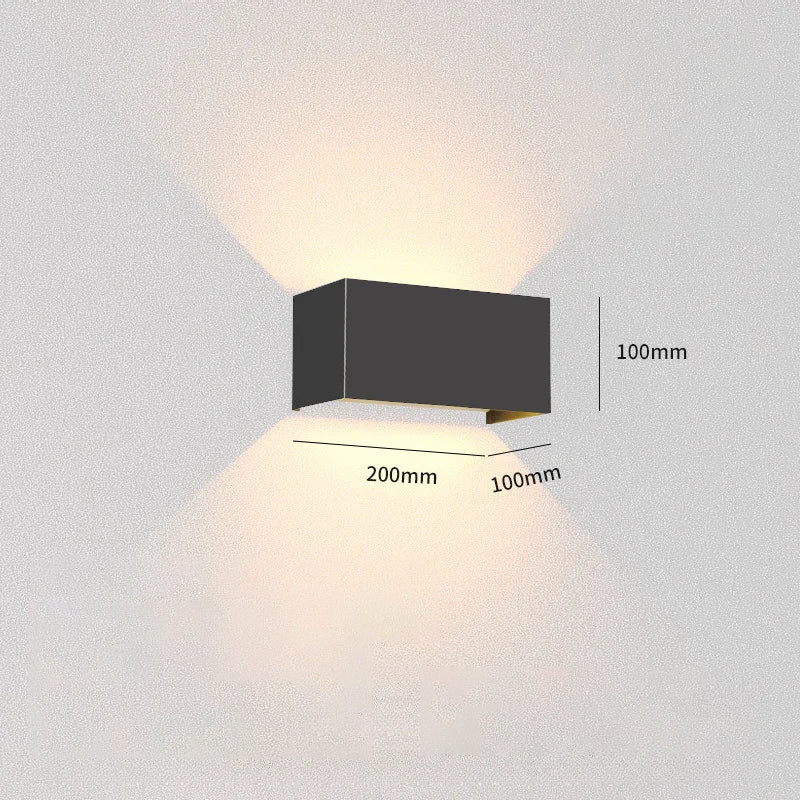 Dimensions Applique Murale LED Nordique Étanche