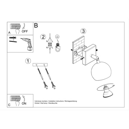 Applique murale oculaire spot orientable blanche diffusant une lumière directionnelle