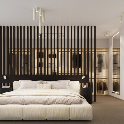 Applique murale orientable Oslo avec interrupteur beige, vue d'ambiance