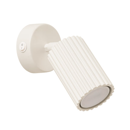 Applique murale orientable Oslo avec interrupteur beige, packshot sur fond blanc