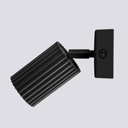 Applique murale orientable Oslo avec interrupteur noir, vue de détail