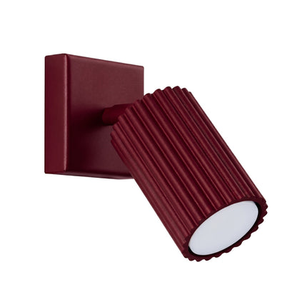 Applique murale orientable Oslo bordeaux, packshot sur fond blanc