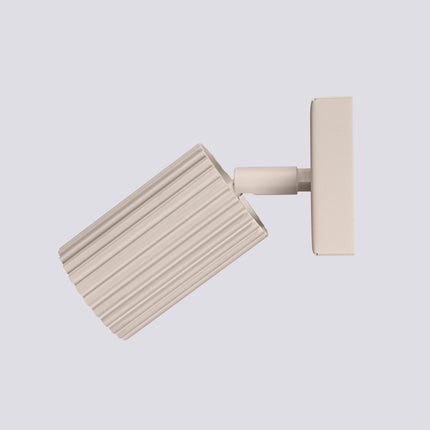Applique Murale Orientable Oslo en Aluminium Cannelé Taupe, vue de détail