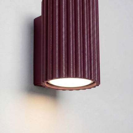 Applique murale Oslo 10 cm bordeaux, packshot de trois quarts