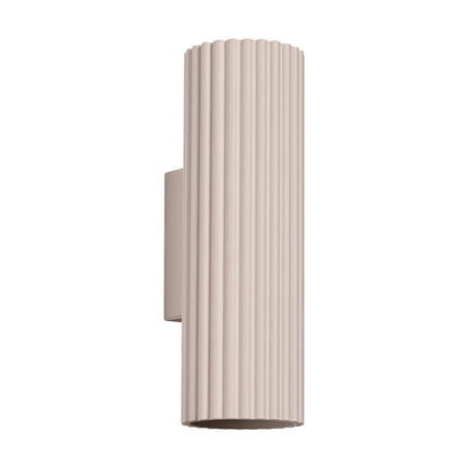 Applique Murale Oslo 20 cm en Aluminium Cannelé Taupe, packshot sur fond blanc