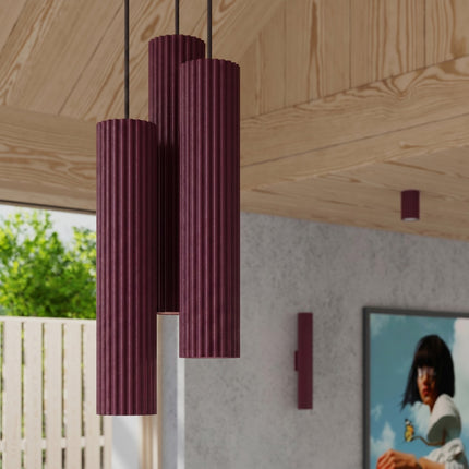 Applique murale Oslo 30 cm bordeaux dans un intérieur contemporain