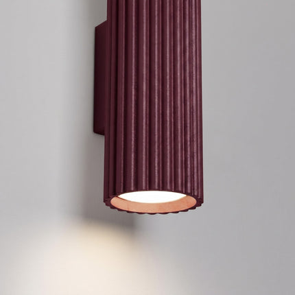 Applique murale Oslo 30 cm bordeaux, packshot de trois quarts