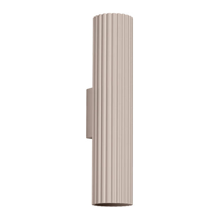 Applique Murale Oslo 30 cm en Aluminium Cannelé Taupe, packshot sur fond blanc