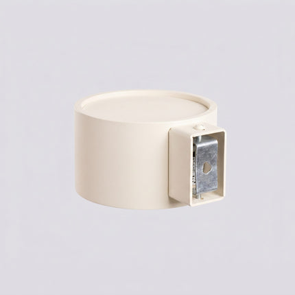 Applique murale Pastille beige, vue sur fond coloré