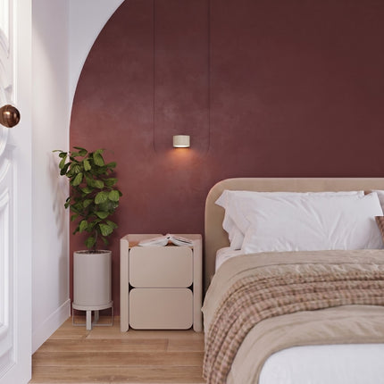 Applique murale Pastille beige, vue d'ambiance