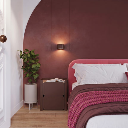 Applique murale Pastille brun chocolat, vue d'ambiance