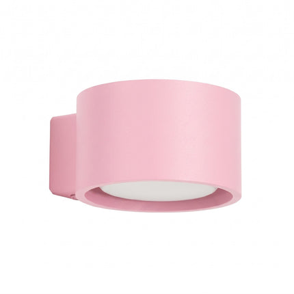 Applique murale Pastille rose poudré, packshot sur fond blanc