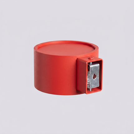Applique murale Pastille rouge vif, vue sur fond coloré