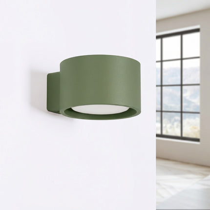 Applique murale Pastille vert olive, vue en situation