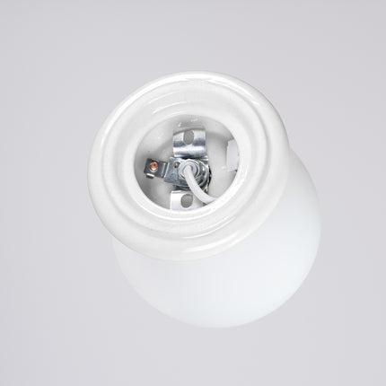 Applique Murale Perle Céramique Blanche IP44, détail de la fixation