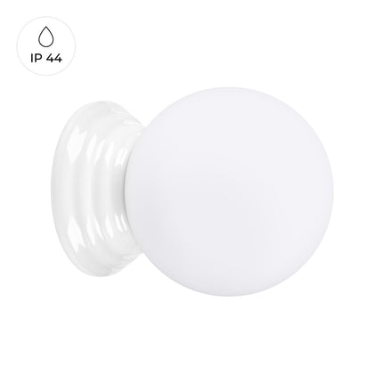 Applique Murale Perle Céramique Blanche IP44, vue produit