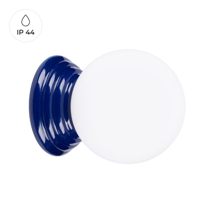 applique murale perle céramique bleu outremer ip44, vue produit