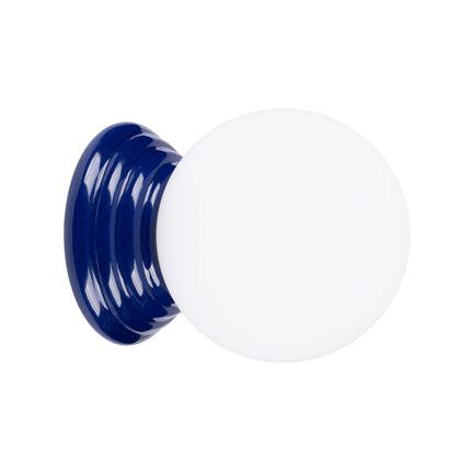 applique murale perle céramique bleu outremer ip44, packshot sur fond blanc