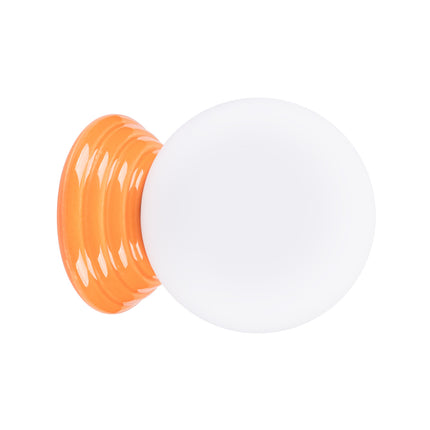 applique murale perle céramique orange ip44, packshot sur fond blanc