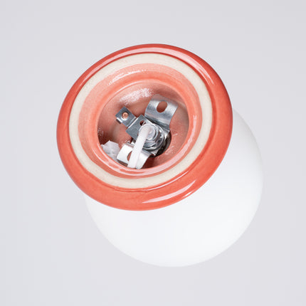 applique murale perle céramique pêche ip44, détail de la fixation