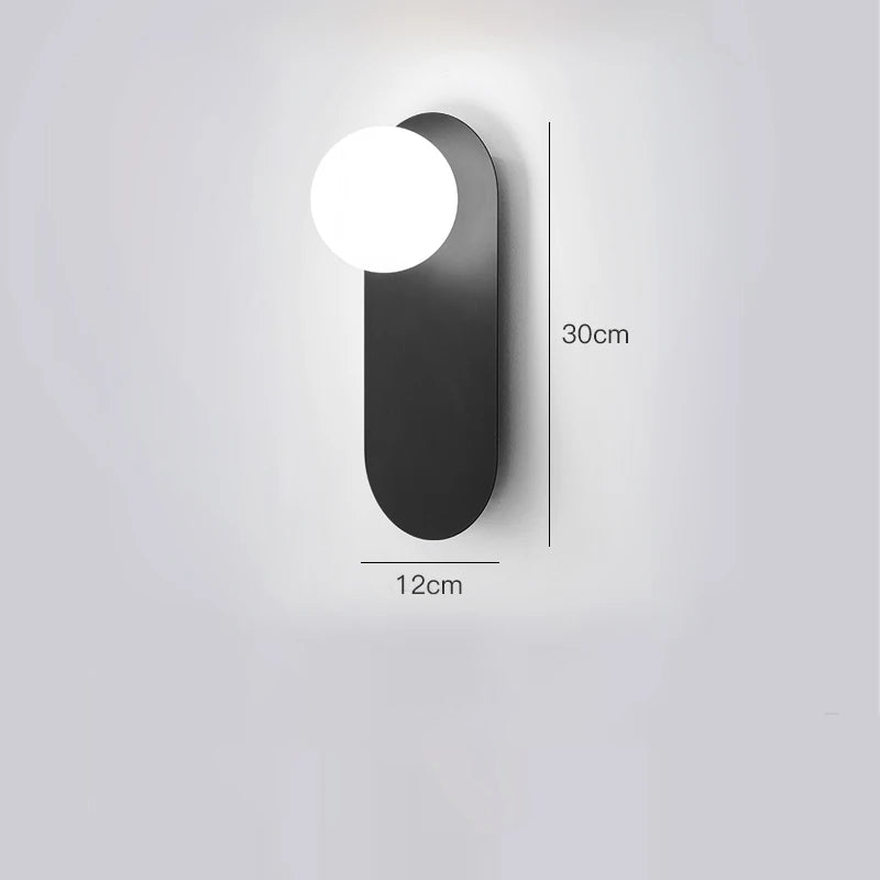 Dimensions Lámpara de pared nórdica de hierro colorido