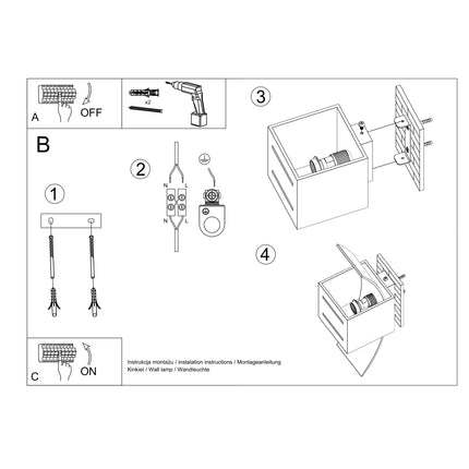 Gros plan sur Applique Murale Rampe Grise
