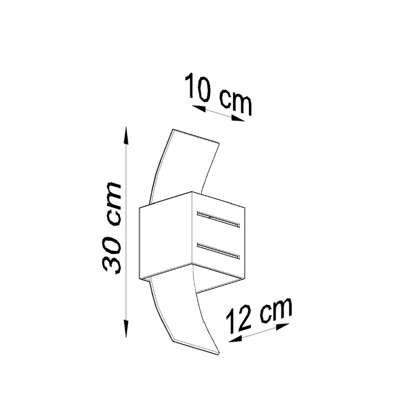 Dimensions Black Ramp Wall Light