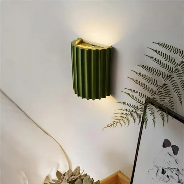 Fluted Resin Wall Light