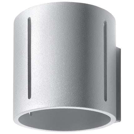 Applique murale Tasse Nordique grise en aluminium vue de côté