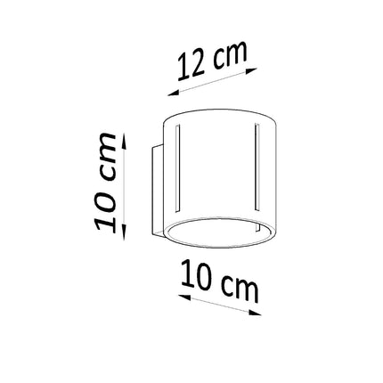 Applique murale Tasse Nordique noire en aluminium sur fond neutre
