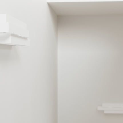 Applique murale Triple Étage blanche en acier à gradins schéma des dimensions