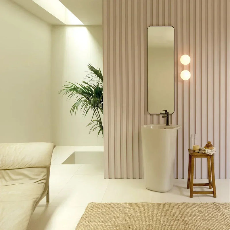 Dimensions Aplique de pared moderno de vidrio blanco