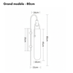 Grand modèle - 80cm / Blanc chaud
