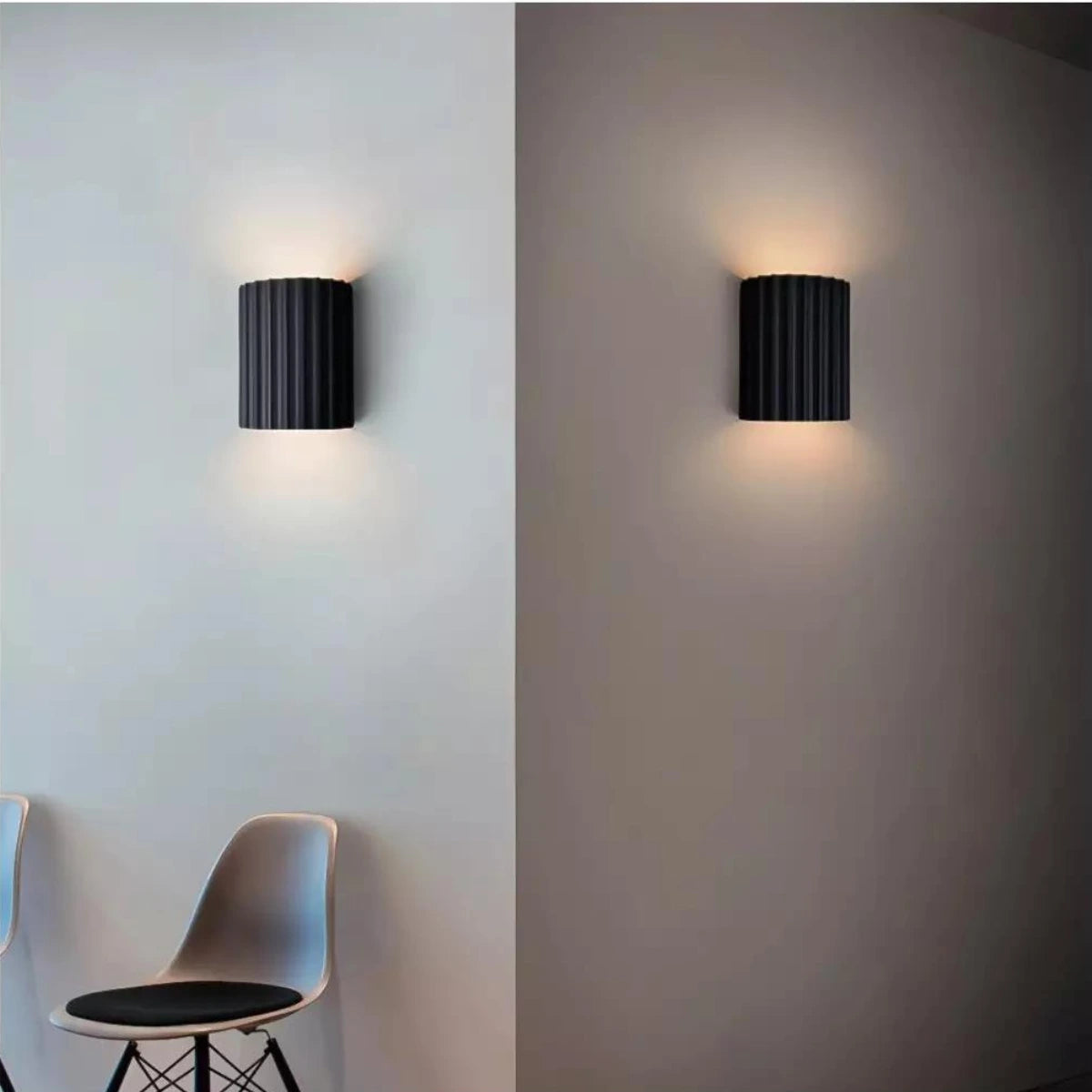 Fluted Resin Wall Light