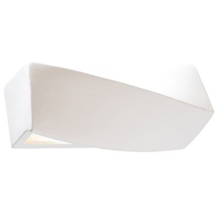 Applique Petit Sigma en céramique blanche présentée seule sur fond neutre